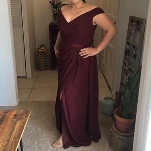 Burgundy long dress